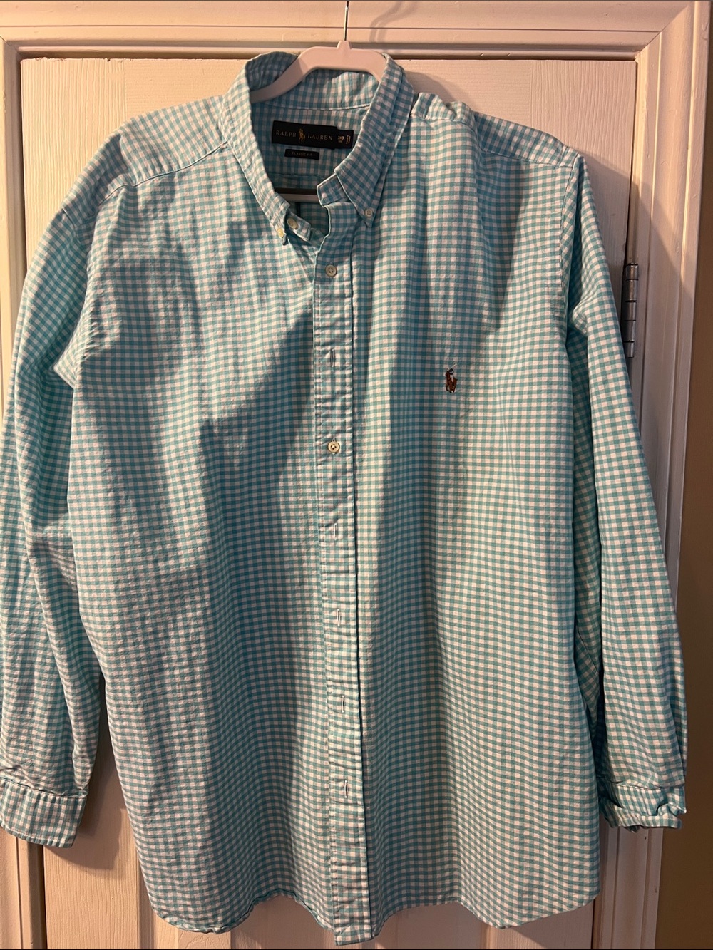 Polo by Ralph Lauren Light Mint Gingham Button-Down Shirt